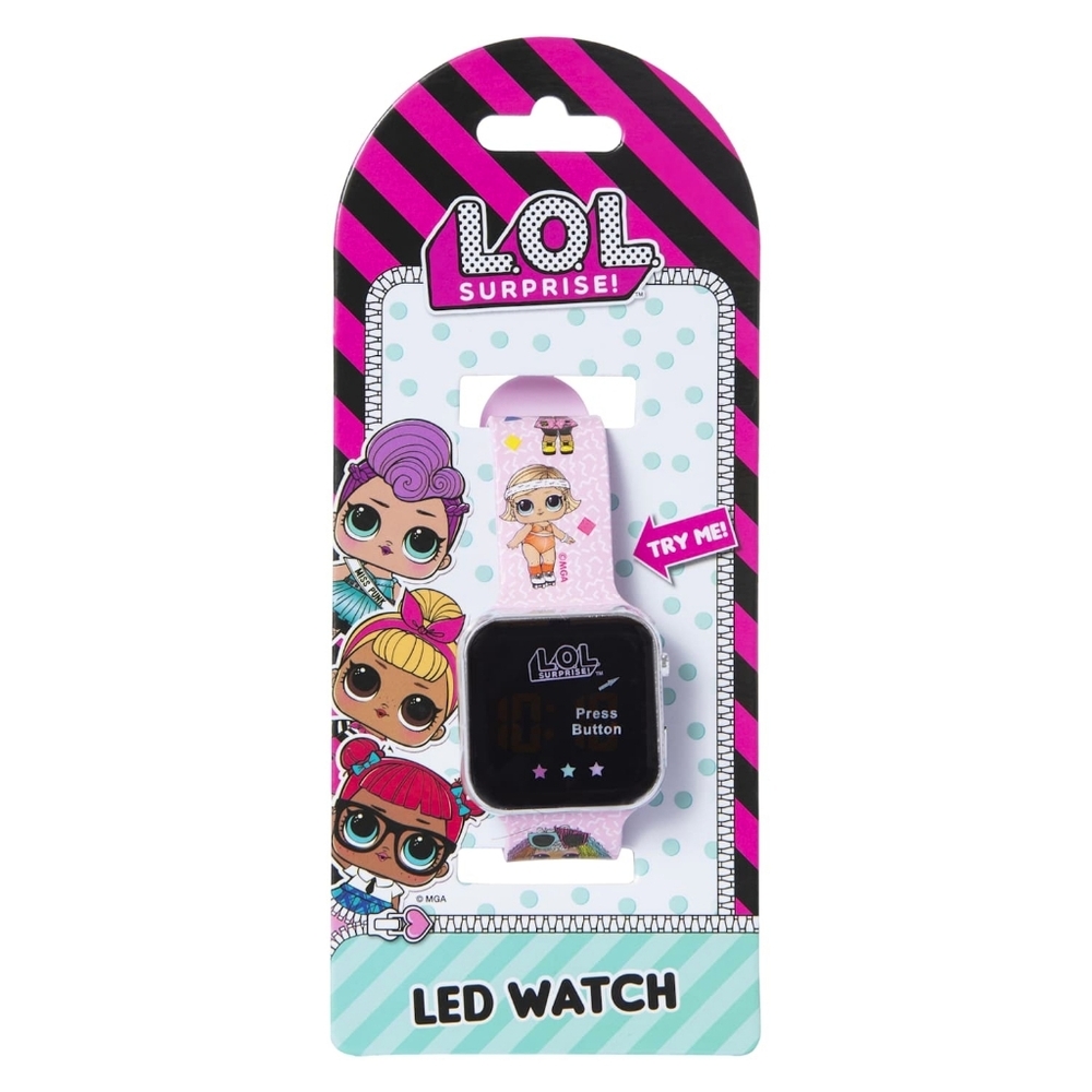 NEW L.O.L. Surprise! Girls LED Digital Wrist Watch Accutime Licensed Adjustable